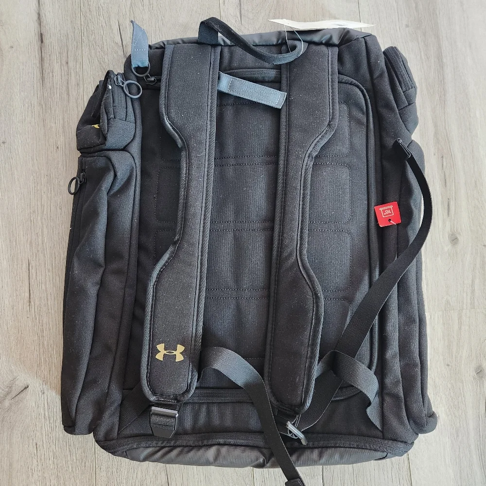 Under Armour UA Project Rock  Backpack Black Gold  1376459 002